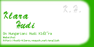 klara hudi business card